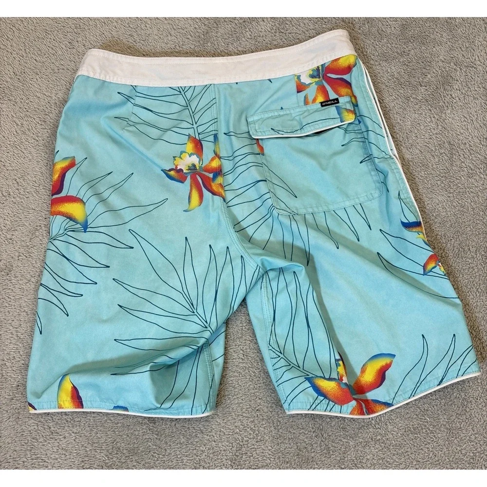 ONeill‎ Hyperfreak Board Shorts Swim Trunks Mens Size 29 Multicolor Floral